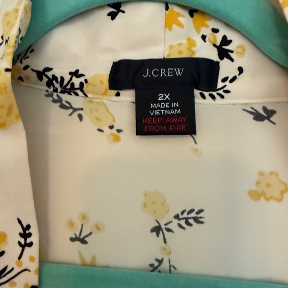 J Crew Floral Pajama-style Jumpsuit Size 2X - Picture 3 of 4